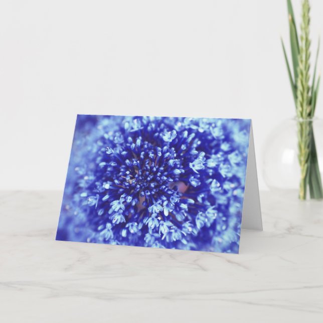 Blue Flower Greeting Card (Front)