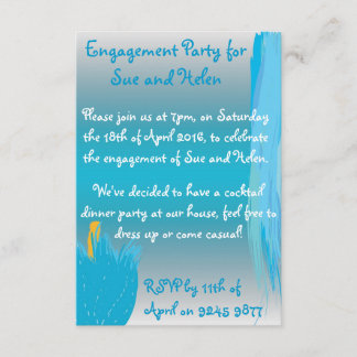 Blue Flower Invite