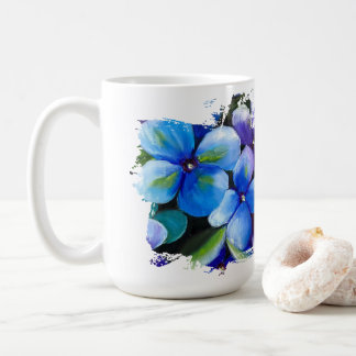 Blue flower Let your dream blossom mug
