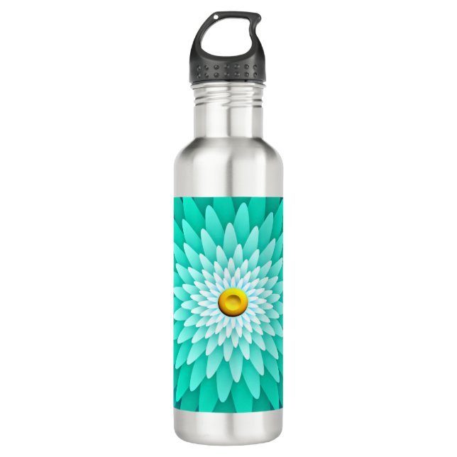 Blue Flower Mandala-68566 710 Ml Water Bottle (Front)