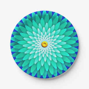 Blue Flower Mandala-68566 Paper Plates