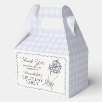 Blue Flower Market Fresh Floral Birthday Party Favour Box