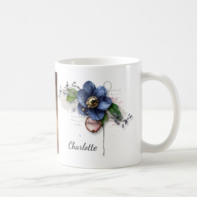 Blue Flower Memories Mug (Right)
