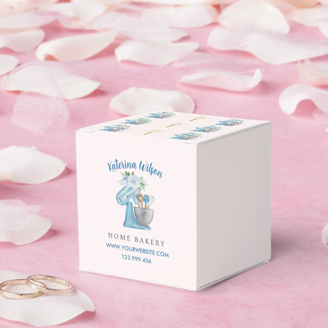 Blue Flower Mixer Favor Box (Wedding)