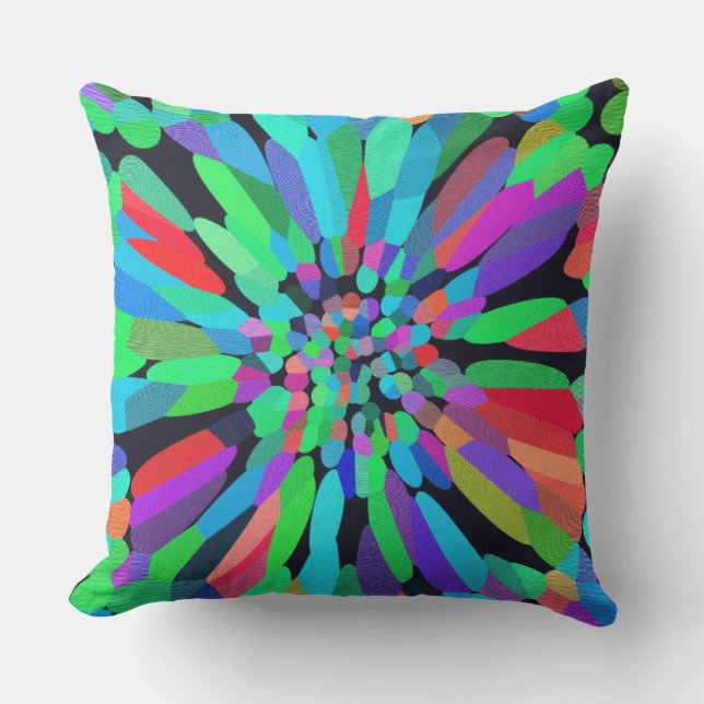 Blue Flower Outdoor Cushion (Front)