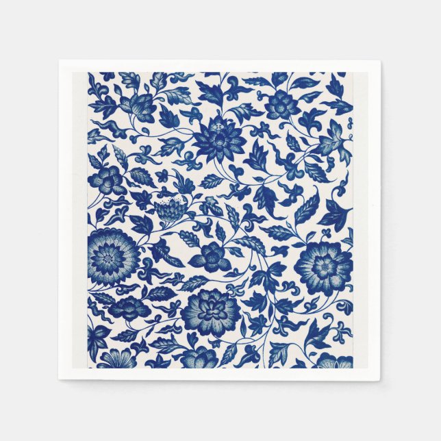 Blue Flower pattern  Napkin (Front)