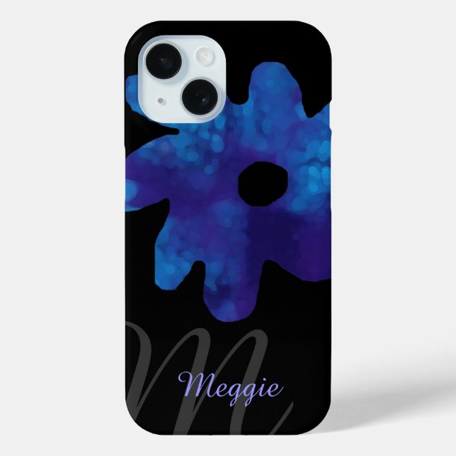 blue flower personalized Case-Mate iPhone case (Back)