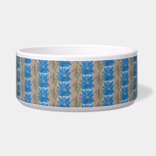 Blue Flower Pet Bowl