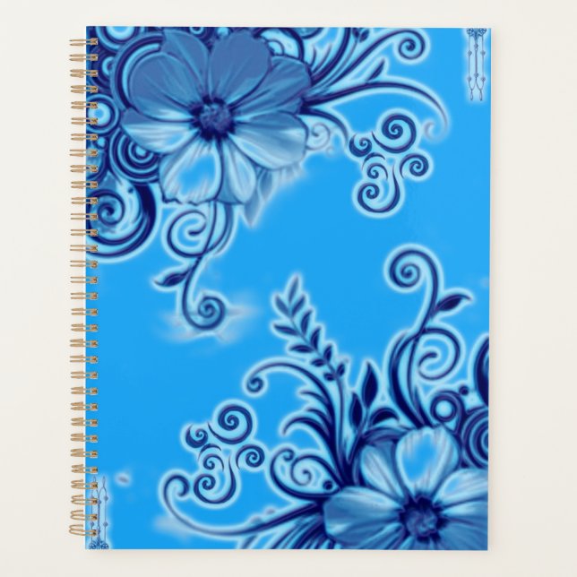 Blue Flower Planner (Front)