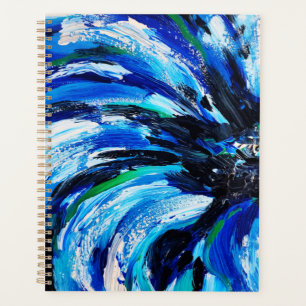 Blue flower planner