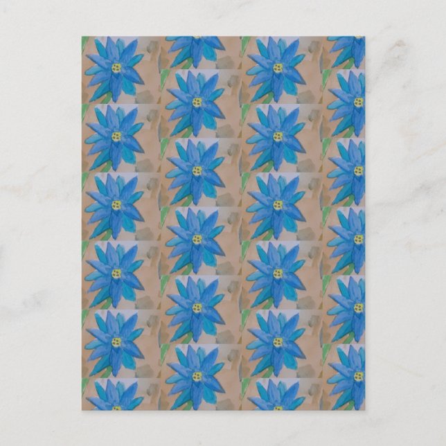 Blue Flower  Postcard (Front)