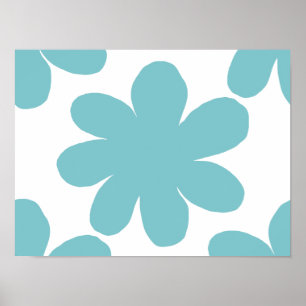 Blue flower  poster