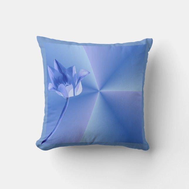Blue Flower Reversible Cushion (Front)