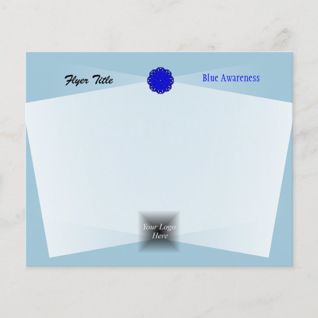 Blue Flower Ribbon by Kenneth Yoncich Flyer (Front)