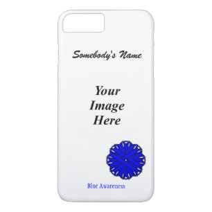 Blue Flower Ribbon Template by Kenneth Yoncich Case-Mate iPhone Case