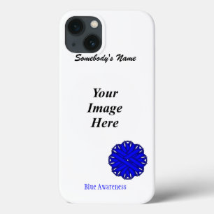 Blue Flower Ribbon Template by Kenneth Yoncich iPhone 13 Case