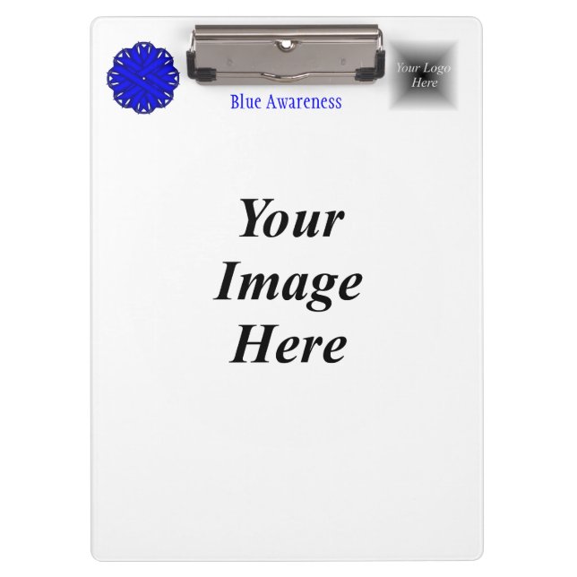 Blue Flower Ribbon Template by Kenneth Yoncich Clipboard (Front)