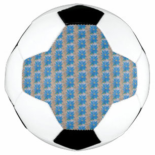 Blue Flower Soccer Ball