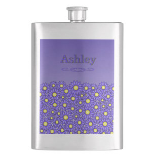 Blue Flower Stainless Steel Flask