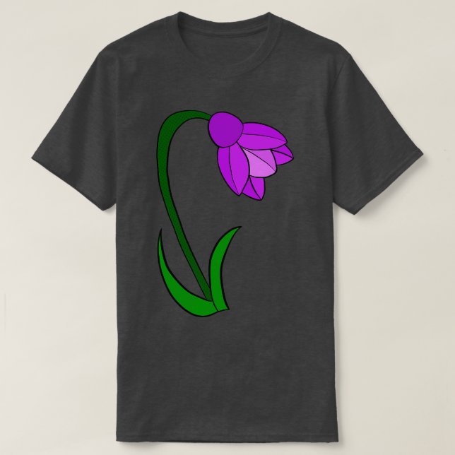 Blue flower T-Shirt (Design Front)