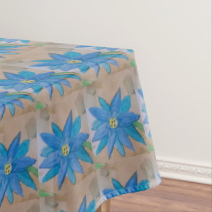 Blue Flower Tablecloth