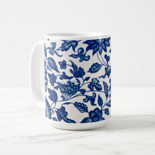 Blue Flower Vintage Pattern Coffee Mug