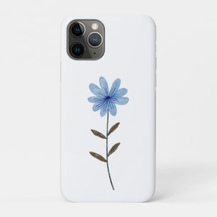 Blue Flower Watercolor Elegant Floral Art Illust Case-Mate iPhone Case