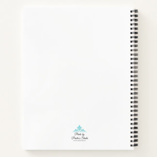 Blue Flower with pink background Notebook