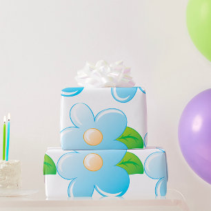 Blue Flower Wrapping Paper