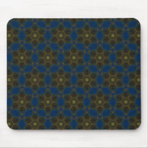 Blue Flowered Mousepad