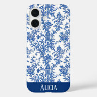 Blue Flowering Toile