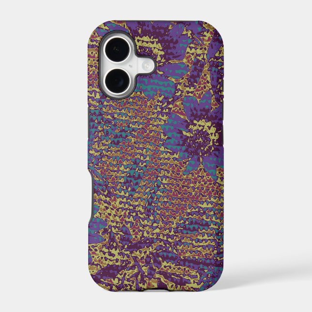 Blue flowers against leaf camouflage pattern (Back)