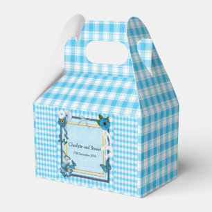Blue Flowers and Butterflies Favour Box