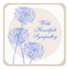 Blue Flowers and Tan Circles Sticker