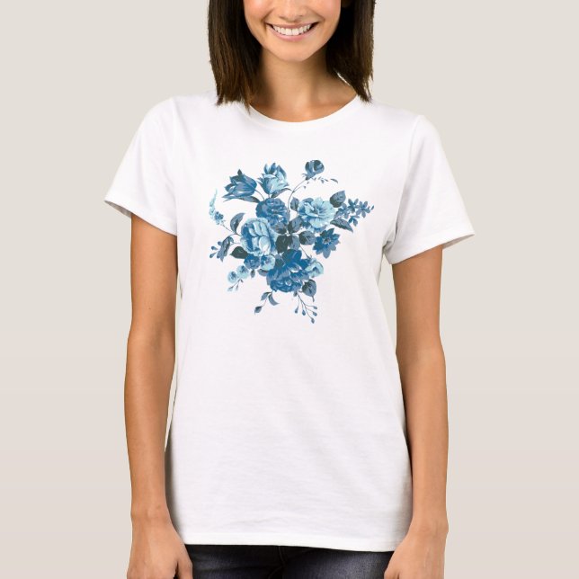 blue flowers bouquet T-Shirt (Front)