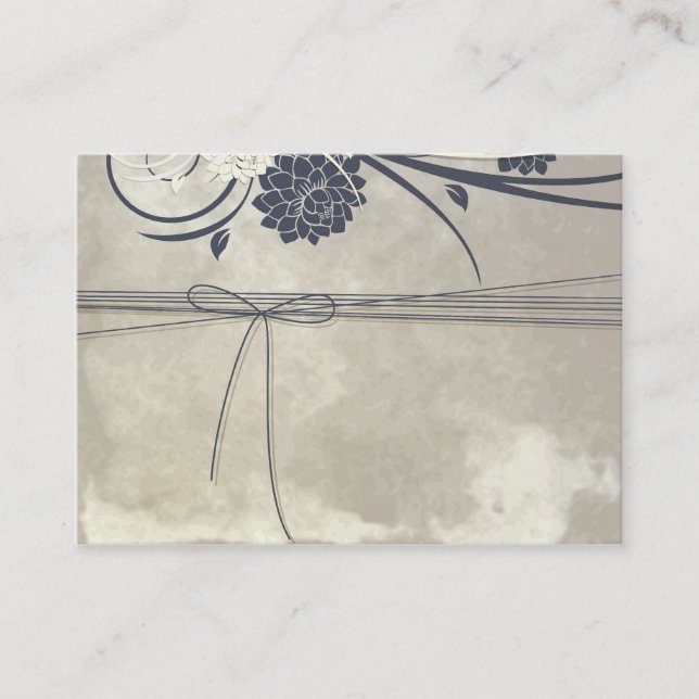 Blue Flowers Business Card (Front)