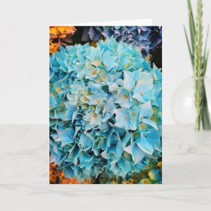 Blue flowers card