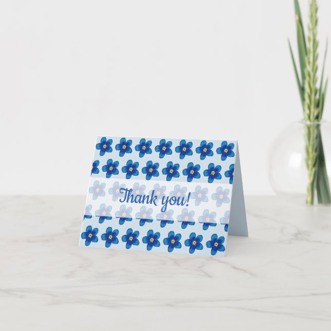 Blue flowers card (Front)