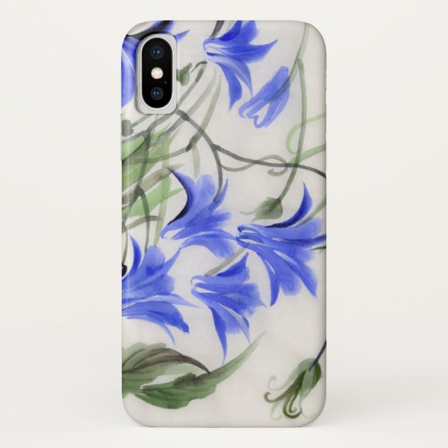 Blue Flowers Case-Mate iPhone Case (Back)