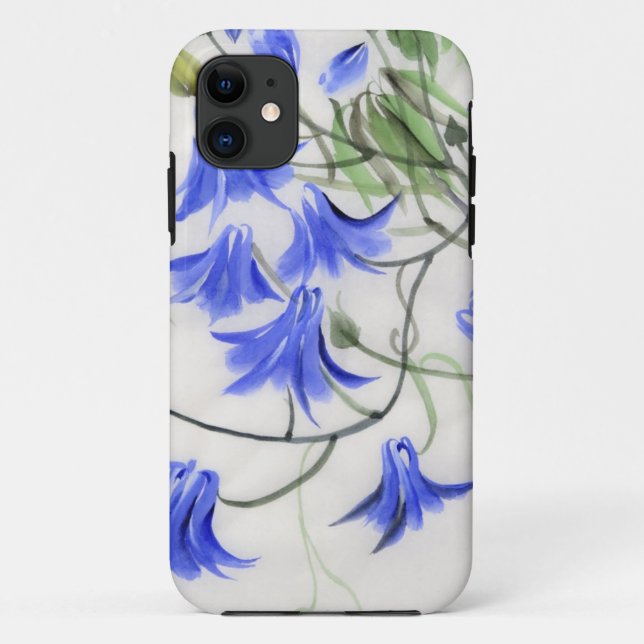 Blue Flowers Case-Mate iPhone Case (Back)