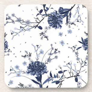 Blue flowers coaster