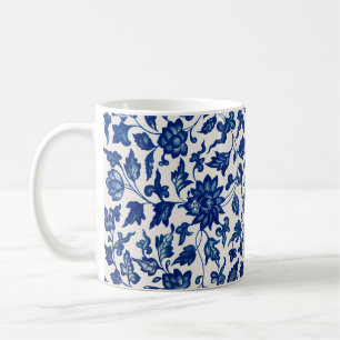 Blue flowers coffee mug