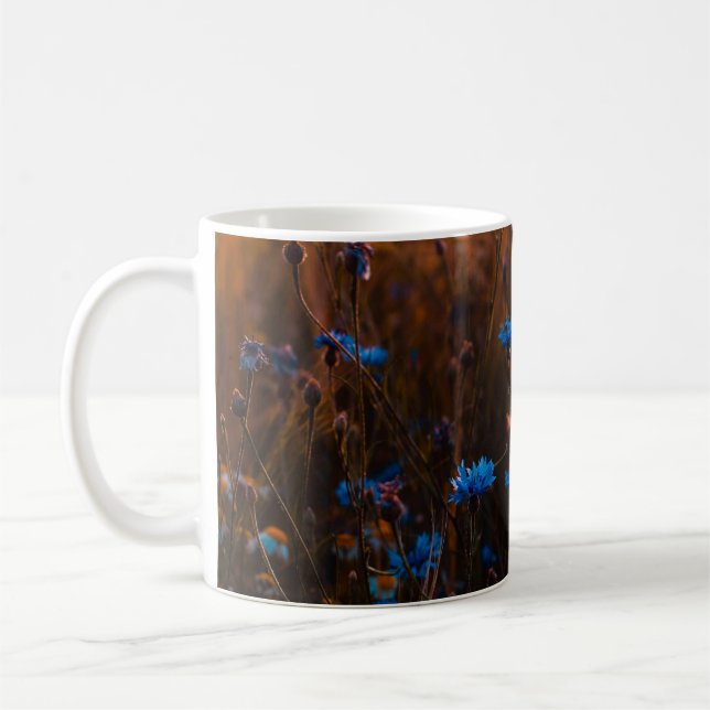 Blue flowers coffee mug (Left)