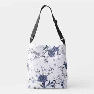 Blue flowers crossbody bag