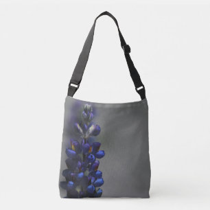 blue flowers crossbody bag