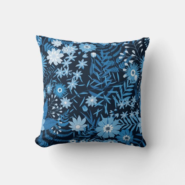 Blue Flowers Cushion (Front)