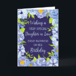 Blue Flowers Daughter in Law Birthday Card<br><div class="desc">Birthday card for daughter in law with pretty blue spring flowers and thoughtful verse.</div>