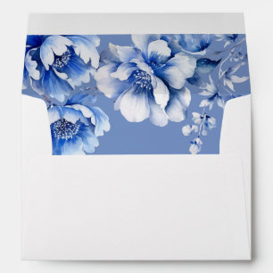 Blue flowers envelope