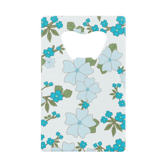 Blue Flowers, Floral Pattern, Pattern Of Flowers (Front)
