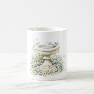 Blue Flowers Fountain Coffee Mug